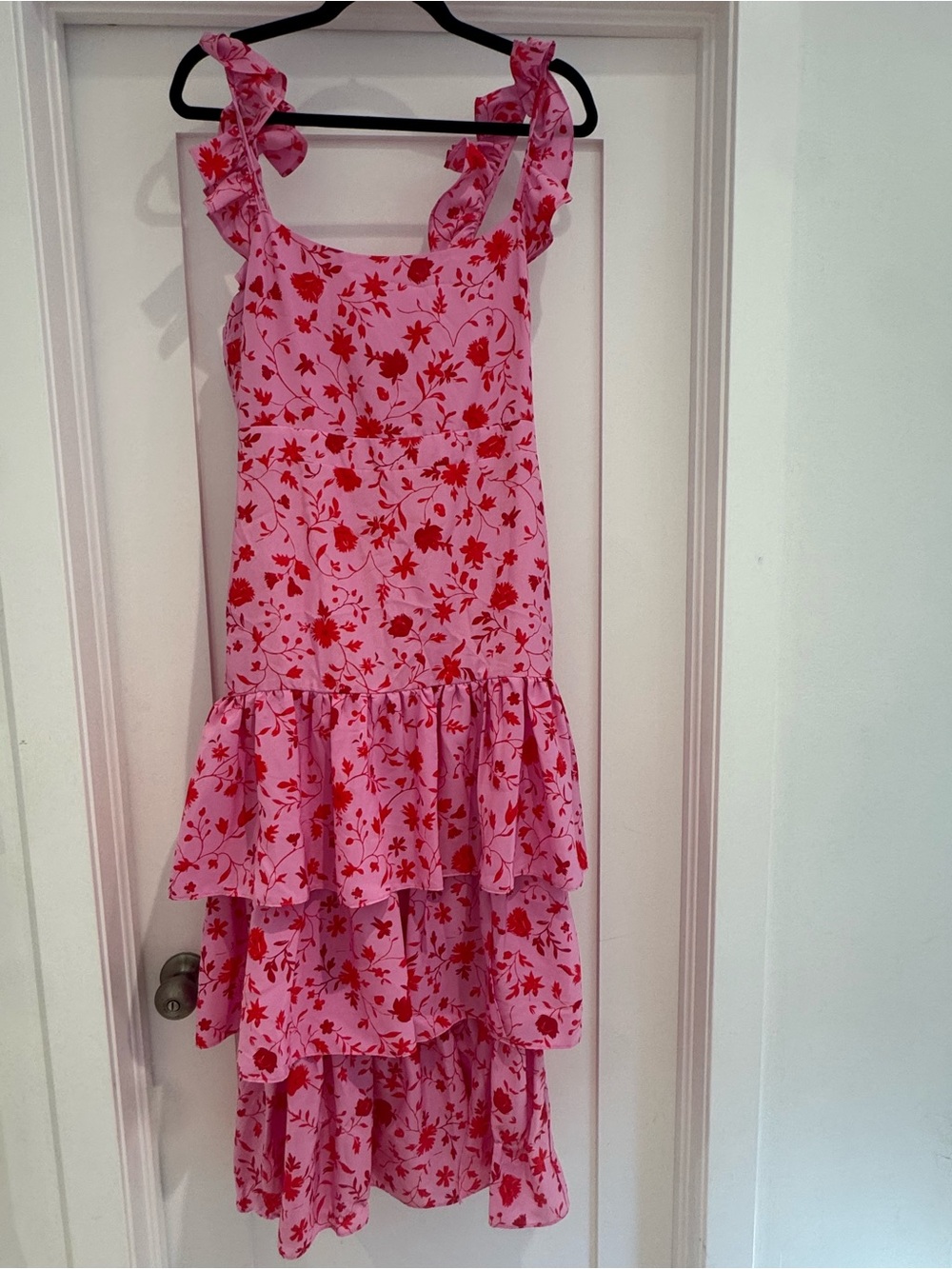Likely Pink and Red Floral Dress Top